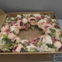 Front Door Wreath, 22 Inch Spring Wreath Handmade Peony Rose Door Summer Wreaths for Outdoor Front Door, Wall and Window Decor (Pink)