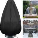50Hx40D''Fountain Cover,420D Oxford Cloth Garden Statue Cover,Fountain Protector with Drawstring Weather Resistant for Winter Outdoor Patio Fountain
