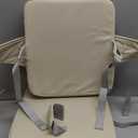 HOMEAL Toddler Booster Seat for Dining Table - Toddler Dining Cushion with Wipeable Surface -Booster Seat for Kitchen Chair with Easy-Install Straps - Breathable Fabric - Beige