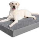 NUPIDA Orthopedic XL Dog Beds Large Sized Dog Waterproof Pet Bed for Crate with Removable Washable Cover and Non-Slip Bottom, 41x27 Inch, Dark Gray