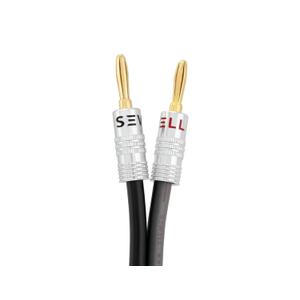 Silverback Speaker Wire by Sewell with Silverback Banana Plugs, 10 ft ,12 AWG, OFC, 259 Strand Count, Terminated (10-Feet)