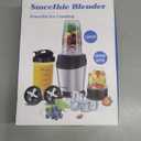 12-Piece Smoothie Blender Maker 25,000 RPM Personal Blender for Ice Crushing Smoothies & Frozen Drinks Nuts with 23oz, 32oz, 37oz Portable Cups Two 6-Leaf Stainless Steel Blades, Silver