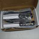 Hiware 48-Piece Matte Black Silverware Set with Steak Knives, Black Flatware Set for 8, Stainless Steel Tableware Cutlery Set, Utensil Sets for Kitchen