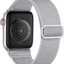 SET OF 2,  Maledan Stretchy Solo Loop Compatible with Apple Watch Band Women Men 40mm 44mm 45mm 41mm 38mm 46mm 49mm 42mm,Soft Nylon Elastic Braided Strap Wristband for iWatch Series 10 9 8 7 6 5 4 3 2 1 SE Ultra