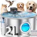 3.4Gal Wireless Automatic Dog Water Fountain for Large Dogs12L Stainless Steel 3 Modes Dog Fountain Water Bowl Dispenser, Multi Large Pet Water Fountain Ultra Quiet & Multi-Filteration