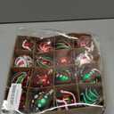 2.36 Christmas Balls Ornaments - 16PCS Plastic Christmas Tree Ornaments Balls Shatterproof, 2026 White Green and Red Hanging Decorations for Christmas