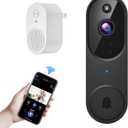 Orbitell Wireless Wi-Fi Video Doorbell Camera with Two Way Audio, AI Motion Detection, Night Vision and Cloud Storage, 2.4G Wi-Fi only (Black)