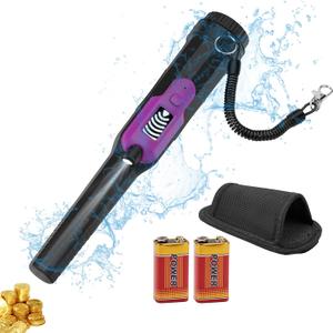 Pinpoint Metal Detector Pinpointer, LCD Display Fully Waterproof Underwater 30m/50FT Gold Metal Detector Pinpointer, Include 9V Battery 360Search Treasure Hunting Tool Accessories for Adults & Kids