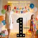 Pooqla 2.4FT Light Up Numbers for 13 Year Old Boy Girl Gifts, Marquee Numbers 2.4 Feet Tall Party Decor for Her Him, Mosaic Big Sign for 13th 31st Birthday Decoration Backdrop, Black Number 13