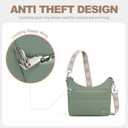 SYTRAH Anti Theft Crossbody Purse Hobo Crossbody Bags for Women, Quilted Puffer Bag Slouchy Built-in Wallet & RFID Blocking Shoulder Purses Green