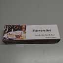 Berglander 20 Piece Titanium Gold Plated Stainless Steel Flatware Set, 20 Pieces Golden Silverware Set, Golden Cutlery Set, Service for 4 (shiny Gold)