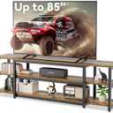 Aquzee 85 inch TV Stand, Entertainment Center for 70 75 80 85" TV, 75.2" Wide Wood Television Console Table for Living Room Bedroom Gaming Room, Rustic Brown