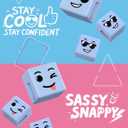 Stocking Stuffers for Teens Girls Women Adults Cell Phone Stand: Phone Holder for Desk with Mood Cube Gag Gifts for Boys Men Wife Mom Friends Funny Cool Gadget Christmas White Elephant Useful Gifts (2, Purple&Green+Blue&Brown)