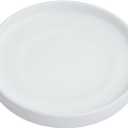 12 Inch Large Ceramic Saucer - Ceramic Drainage Tray for Plant Pot (Matte White)