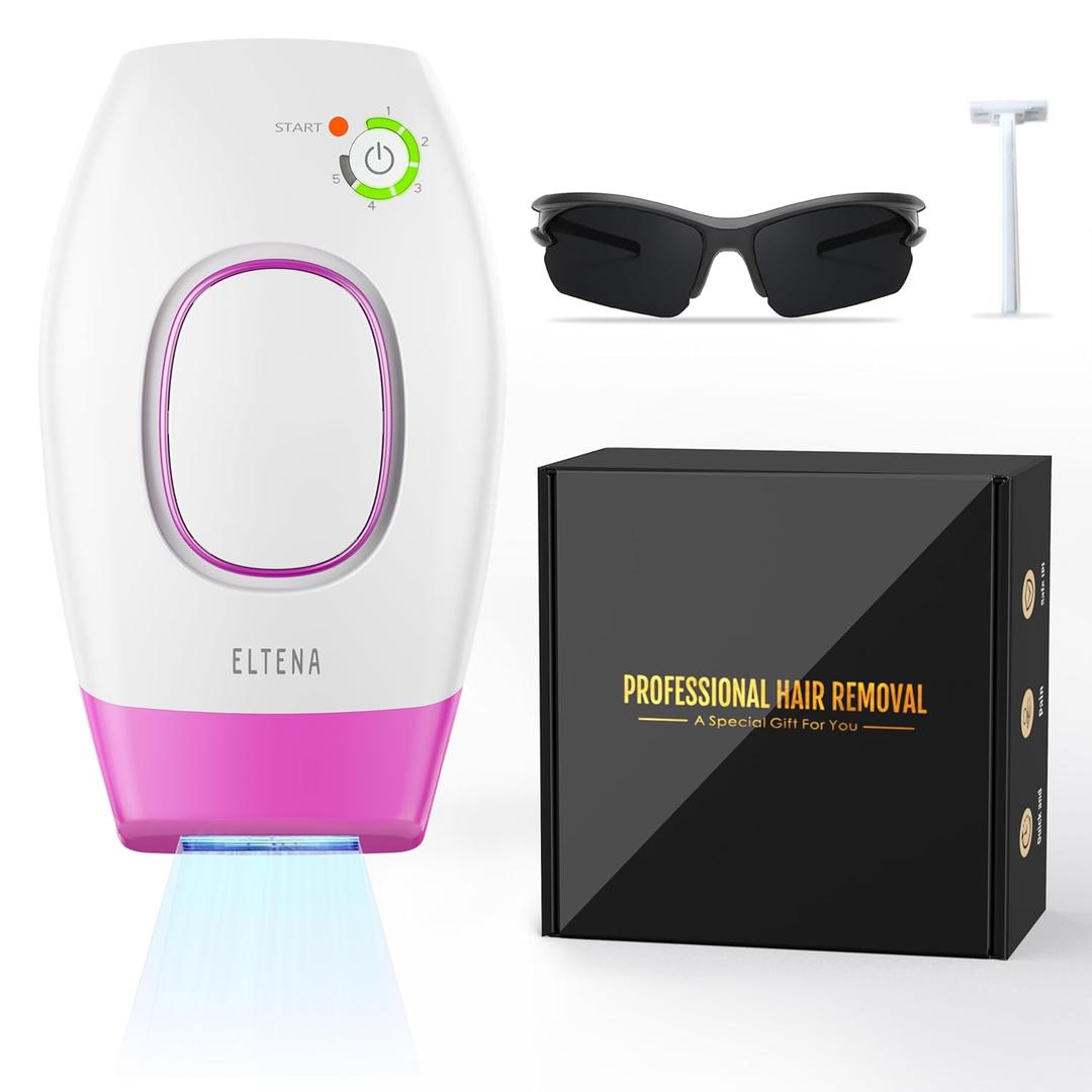 Professional IPL Hair Removal Device, At-Home Laser Hair Removal Kit for Women and Men, Painless & Permanent IPL Hair Removal Tool for Whole Body
