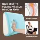 HOMBYS Lumbar Support Pillow for Recliner Chair, Memory Foam Back Support Cushion for Elderly,Extra Large Lumbar Support Pillow,Thick Backrest for Home Reading (Dark Coffee, 20x13.5"x5")