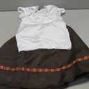 Girls Bavarian Oktoberfest Costume German Dirndl Dresses Outfit Fraulein Oktoberfest Costumes Kids (6-8Y, Brown)