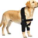 Dog Elbow Brace Protector with Decoupled Chest Strap - Breathable, Abrasion-Resistant - Adjustable Elbow Support for Hygroma, Dysplasia, Arthritis, Calluses & Shoulder Instabilit(Both Legs, L)