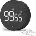 AVINIA Desk Timer for Productivity Magnetic Digital Kitchen Timer Rechargeable Fabric Mesh Cover 99 Mins Countdown/Count Up Stylish Efficana Konah Home Timmer for Cooking (Fabric Black)