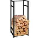 Lilybud--lily Firewood Rack Indoor Outdoor, 45” Tall Firewood Holder Metal Small Log Wood Rack Portable Vertical Wood Storage Racks Indoor Log Racks for Firewood Fireplaces, Fire Pits, and Stoves