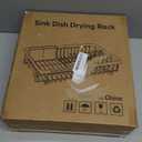 MAJALiS Expandable Stainless Steel Over The Sink Dish Drying Rack for Small Kitchen Counter Space Saving, Compact RV Plate Drainer Strainer in Silver Wire Metal with Hanging Adjustable Utensil Holder