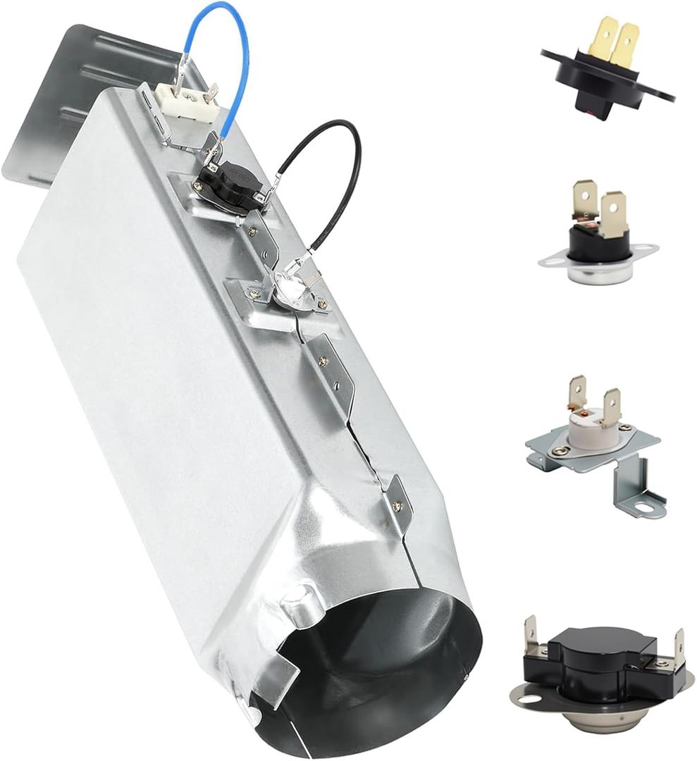 Upgrade OEM DC9714486A Dryer Heating Element Assembly for Samsung DV210AEW/XAA DV330AEB/XAA DV40J3000EW/A2 DV42H5200EP/A3 DV45H7000EW/A2 DVE50M7450W/A3 With DC9600887A, DC4700018A, DC3200007A