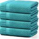 100% Cotton Bath Towels for Bathroom,Highly Absorbent Bath Towels Set Quick Dry,Luxury Soft Towels for Hotel(4 Piece,Turquoise)