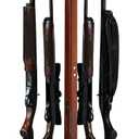 Corner Indoor Gun Rack Wooden 5 Gun Rifle Rack Floor Stand Vertical Shotgun Display Stand for Wall Home Garage Office Storage