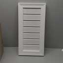 14" x 22" Vertical Surface Mount PVC Gable Vent: Non-Functional with Brickmould Frame 