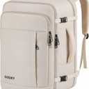 Gieury Travel Backpack, Extra Large 50L Expandable Backpack for Men Women, Carry On Backpack For Airplanes, Travel Essentials Luggage Suitcase Daypack Travel Gift Weekender Bag, Beige