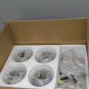 Modern Semi Flush Mount Ceiling Light Fixture, 4-Light Gold Mid Century Chandelier with Glass Globe,Ceiling Lighting for Dinning Room Farmhouse Kitchen Bedroom Living Room.