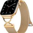 Magnetic Bracelet Compatible with Apple Watch Bands for Women 40mm 41mm 38mm 42mm 44mm 45mm 46mm 49mm Stainless Steel Metal Mesh Bracelet for iWatch SE Series