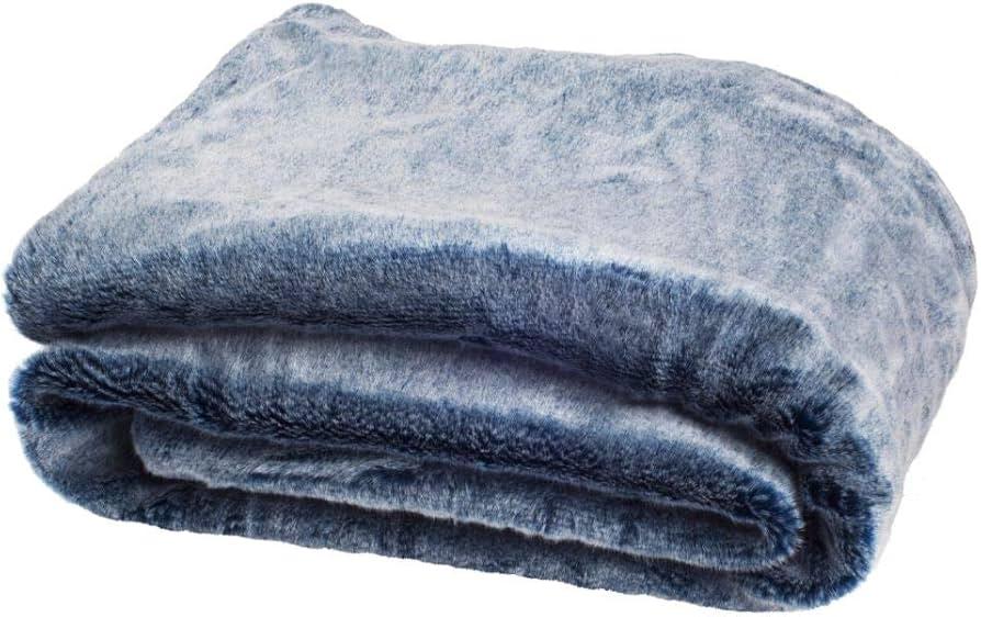 Fleece Throw Blanket 125in x 155in, Blue