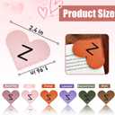 6 x Leather Heart Bookmarks,6 Pcs Personalized Heart Shaped Book Marks with Initial,Bookmarks for Women,Book Lovers,Teachers,Students(Z)