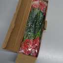 24 Red Bundles Artificial Flowers for Outdoors/Indoors Fake Flowers Plants for Indoor Outside Garden Porch Window Box Home Wedding Farmhouse