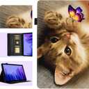 Case for All-New Fire HD 10 Tablet (11th Generation 2021 Release) & Fire HD 10 Plus Auto Sleep/Wake with Elastic Band Multi-Angle Viewing Protective Slim Flip Folio Stand Cover. (Cat Butterfly)