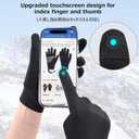 Azarxis Kids Snow Ski Gloves, Children Winter Waterproof Windproof Warm Touchscreen Snowboard Gloves for Boys & Girls (7-8 Years Old, #07 Black)