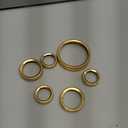 PATIKIL Fishing Rod Repair Kit 0.24-1.18in, 24Pcs 8 Size Ceramic Guides Ring Replacement Fishing Pole Eyelet Repair for Saltwater Freshwater, Gold