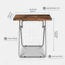 Tv Trays Folding Tv Table, Dinner Table for Eating with Sturdy Metal Frame, Small Foldable Snack Trays Table for Living Room, Couch,Sofa, Bed, No Assembly Required (Yellow Brown)