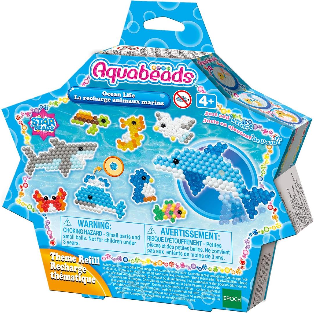 Aquabeads Arts & Crafts Ocean Life Theme Refill with Beads and Templates