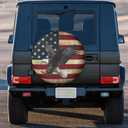Spare Tire Cover Bald Eagle American Flag Tire Covers Protector Wheel Tire Covers Weather-Proof for Trailer RV SUV Truck Camper Travel Trailer Accessories Polyester (Bald Eagle, 14inch)