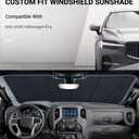 Pigenius Windshield Sun Shade for Volkswagen Atlas 2018-2025. Reflective Aluminum Film Front Window Sunshade - BLAZBLOCK