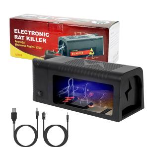 ORTIZA® Electric Mouse Trap - Humane Rodent Control Trap - Electric Rat Trap Cage - 26CM Electronic Rat Killer with Switch - Rat Repellent for Home - Power Voltage Rat Catcher for warehouse, Garage (2 Pack)