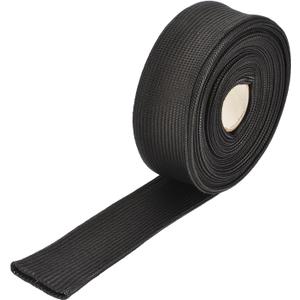 MECCANIXITY Heat Shield Sleeve, 3/4" ID 16 Feet Heat Sleeve Automotive Wire Heat Shield Fuel Line Heat Shield Sleeve Heat Sleeve Heat Wrap 500 Degree for Wires, Black