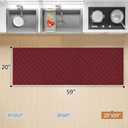 Kitchen Rugs and Mats for Floor,Red Kitchen Runner Rug 20"x59" Washable Non Skid Absorbent Resist Dirt Comfort Standing Mat for Entryway,Hallway, Front of Sink,Christmas Kitchen Decor (1'8" x 4'11" (Runner))