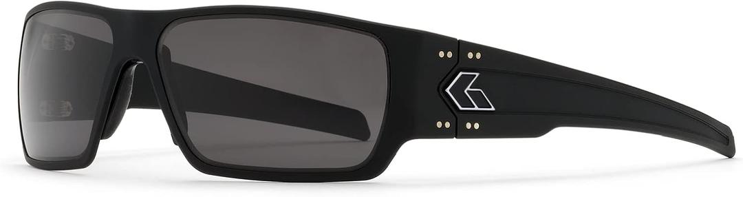 Gatorz Eyewear Specter Sunglasses Black Aluminum Frame/Black Logo Smoke Lens CNC-Machined Aluminum, Adjustable Fit Made in USA (GZ-08-031)