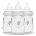 Evenflo Feeding Balance + Wide Neck Glass Bottles - 6oz 3 Pack