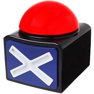 RIBOSY Game Answer Buzzer, Game Buzzer with Lights and Sound Trivia Quiz Got Talent Buzzer, Buzzer Buttons for Game Show (1 Pack)