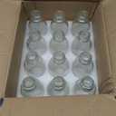 Okllen Set of 12 Glass Bud Vase, Small Milk Bottle Flower Vases Decorative Glass Bottles, Vintage Bud Vases Centerpiece for Home Decor Wedding Reception, Clear