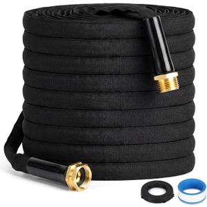 150 ft Non-expanding Garden Hose Light & Flexible Water Hose Leak-proof Metal Interface, Burst-resistant, Anti-kink, High-pressure for Lawns Garden Outdoor Cleaning Car Wash Camper